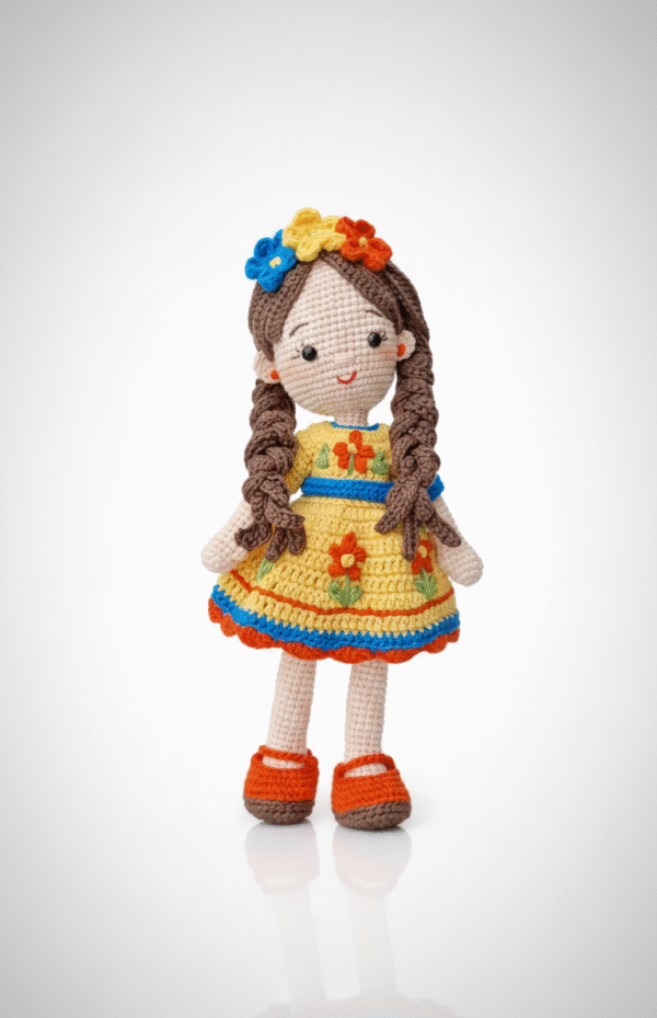 Morenita Mía – Handcrafted Crochet Doll - Image 3