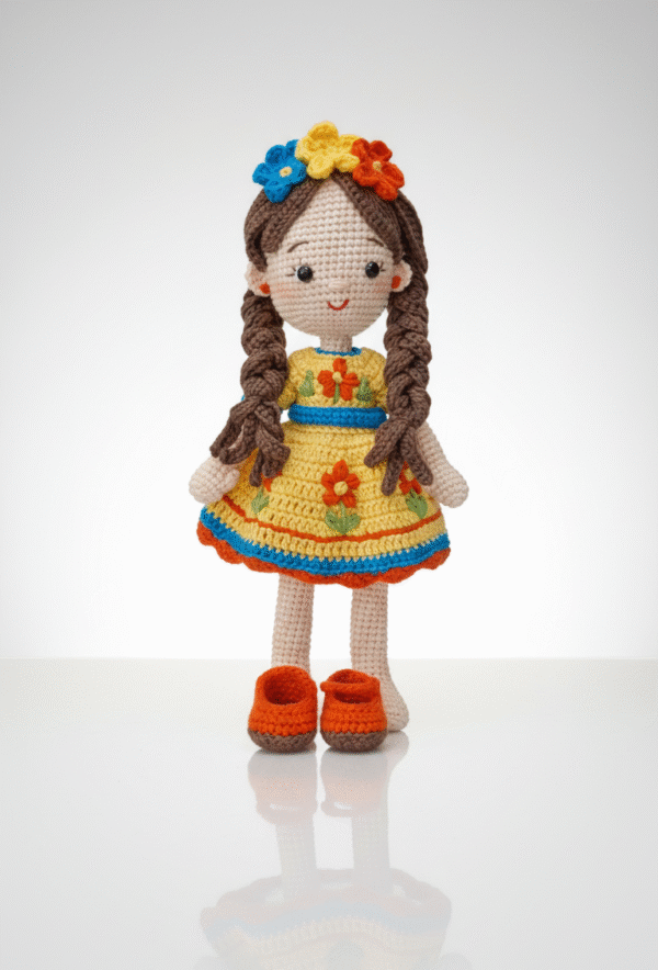 Morenita Mía – Handcrafted Crochet Doll - Image 2