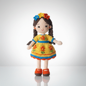 Morenita Mía – Handcrafted Crochet Doll