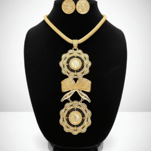 Itsmeña Filigree Bloom & Bow Necklace - Istmeña Golden Legacy Collection