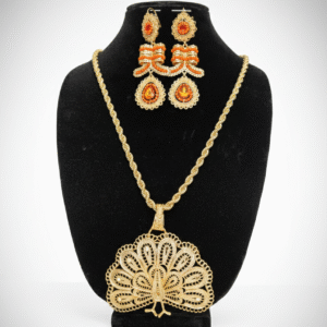 Itsmeña Golden Peacock Pendant Set - Istmeña Golden Legacy Collection